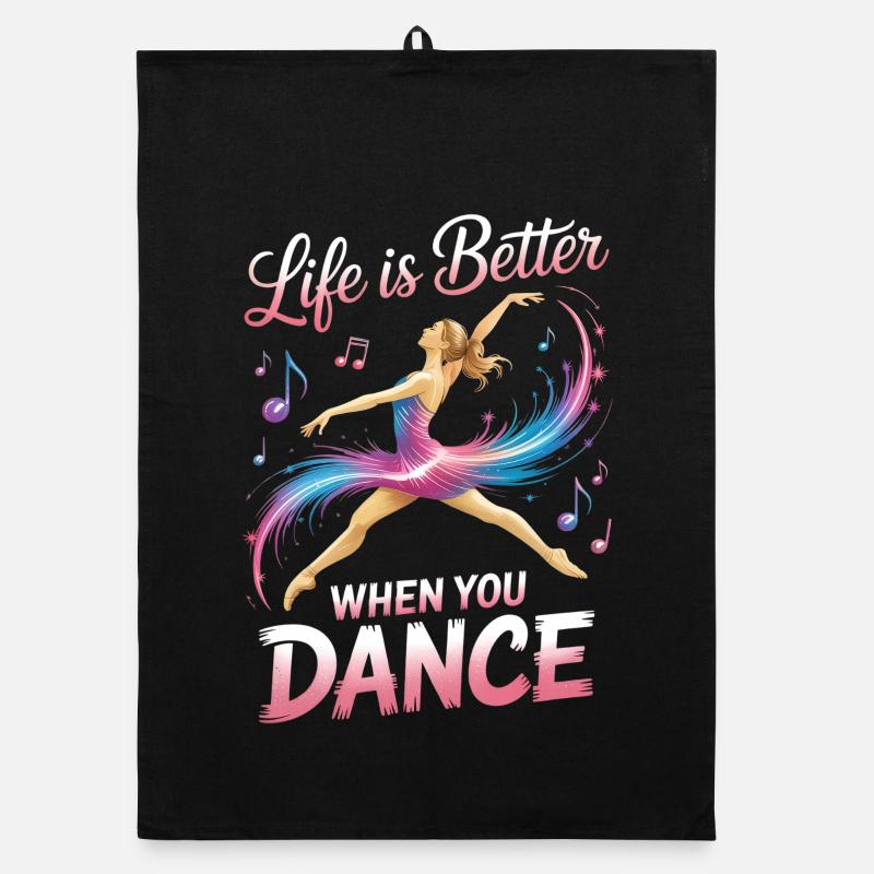 La vie est meilleure quand on danse, studio de danseurs drôles Torchon bio