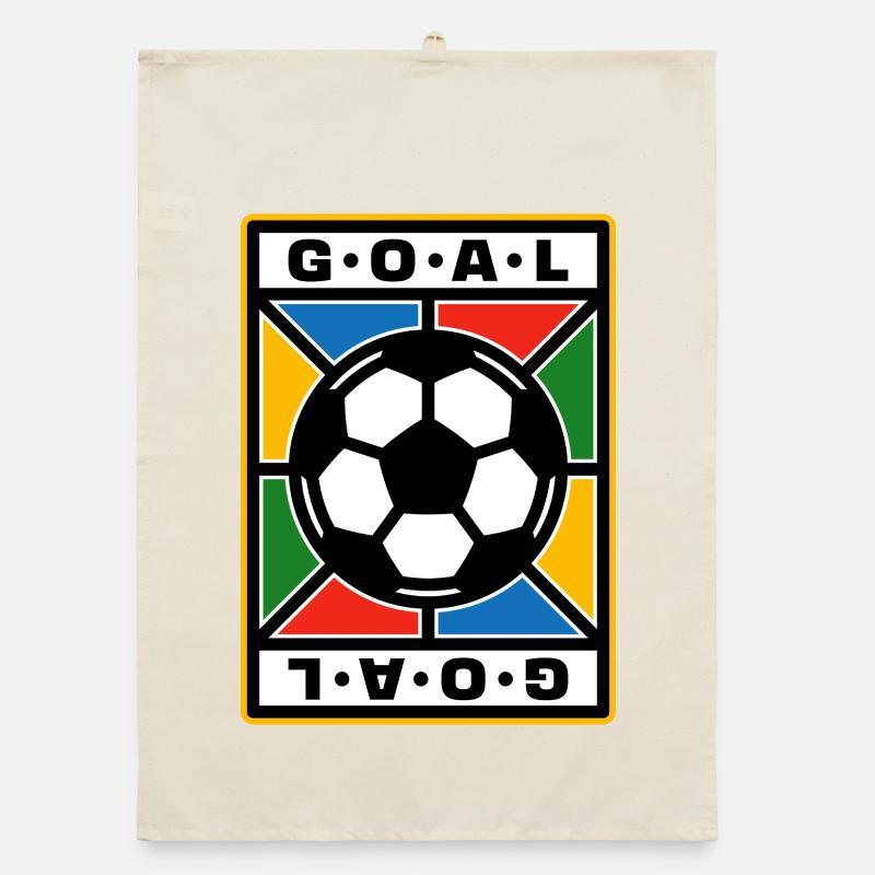 Fußball-Retro-Abzeichen Organic Geschirrtuch