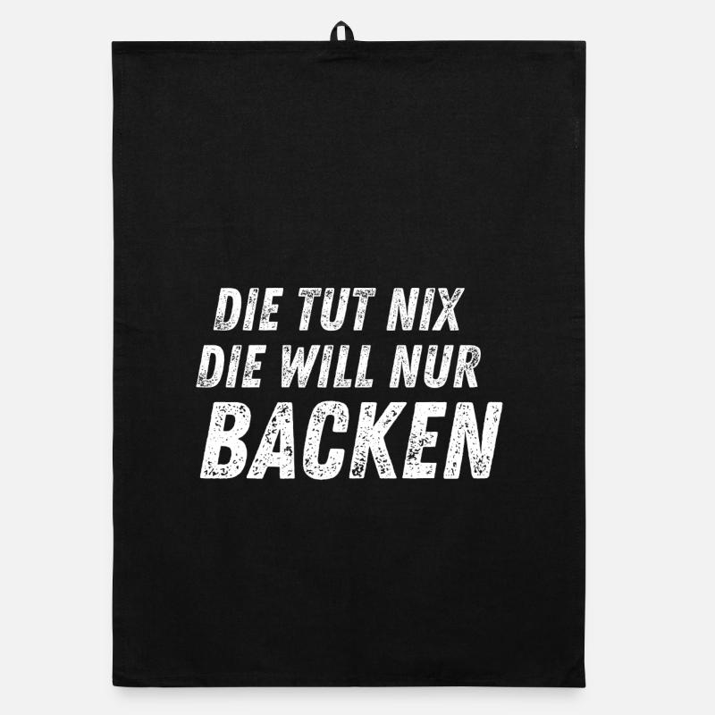 Die tut nix - Die Will Nur Backen Organic Geschirrtuch