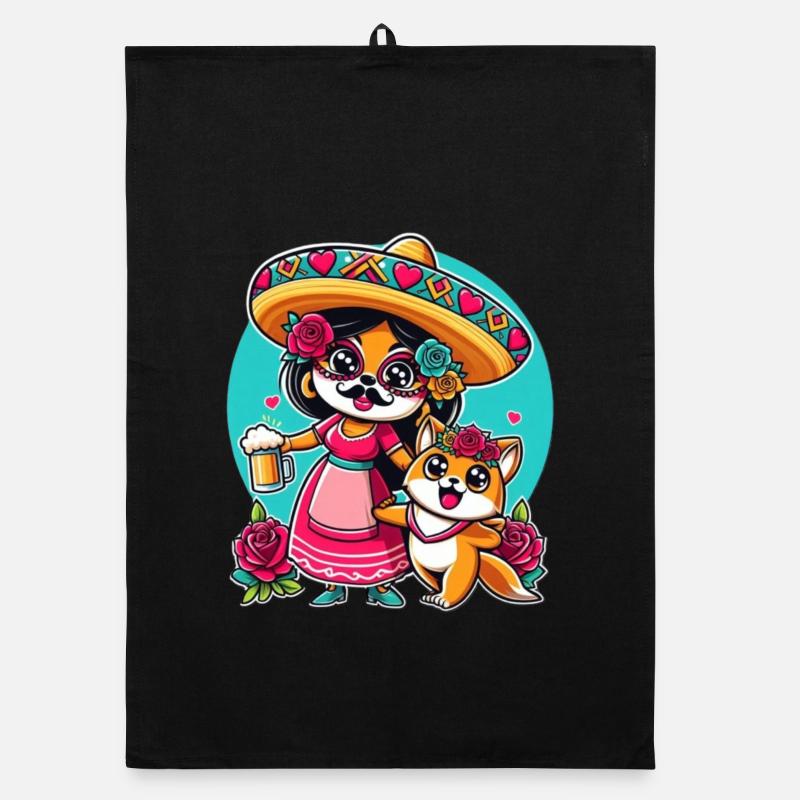 Fête Mexicaine avec Chiha et Chucho Torchon bio