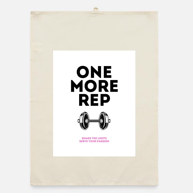 Gym Motivation One More Rep Design Organic dish towel