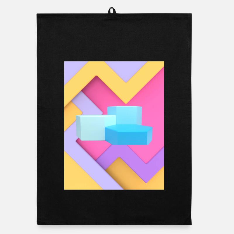 Pastel Geometric Pod Design Organic dish towel