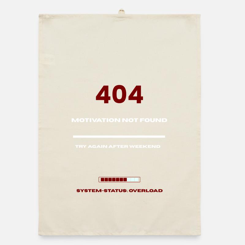 Motivation 404 Druckdesign Organic Geschirrtuch