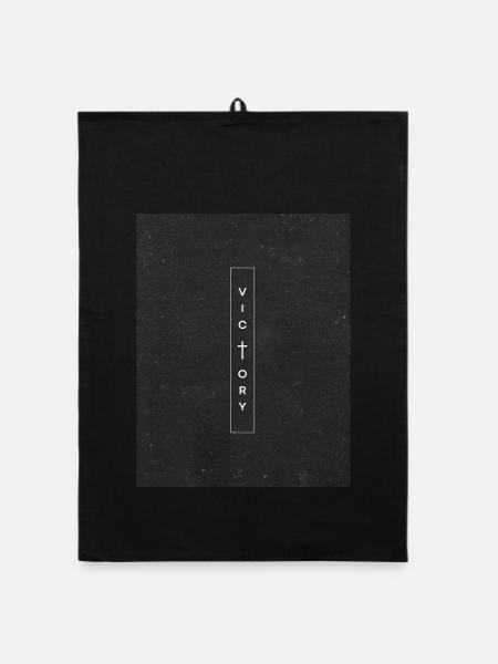 Victory - Organic Geschirrtuch - Schwarz