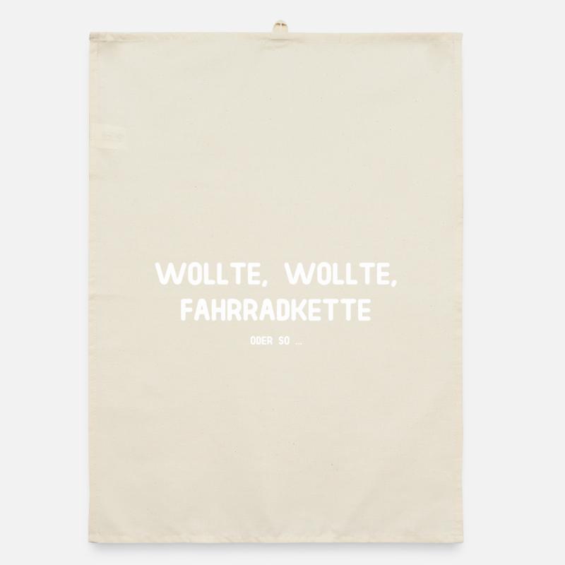 Wollte Wollte Fahrradkette - Oder so ... Organic Geschirrtuch