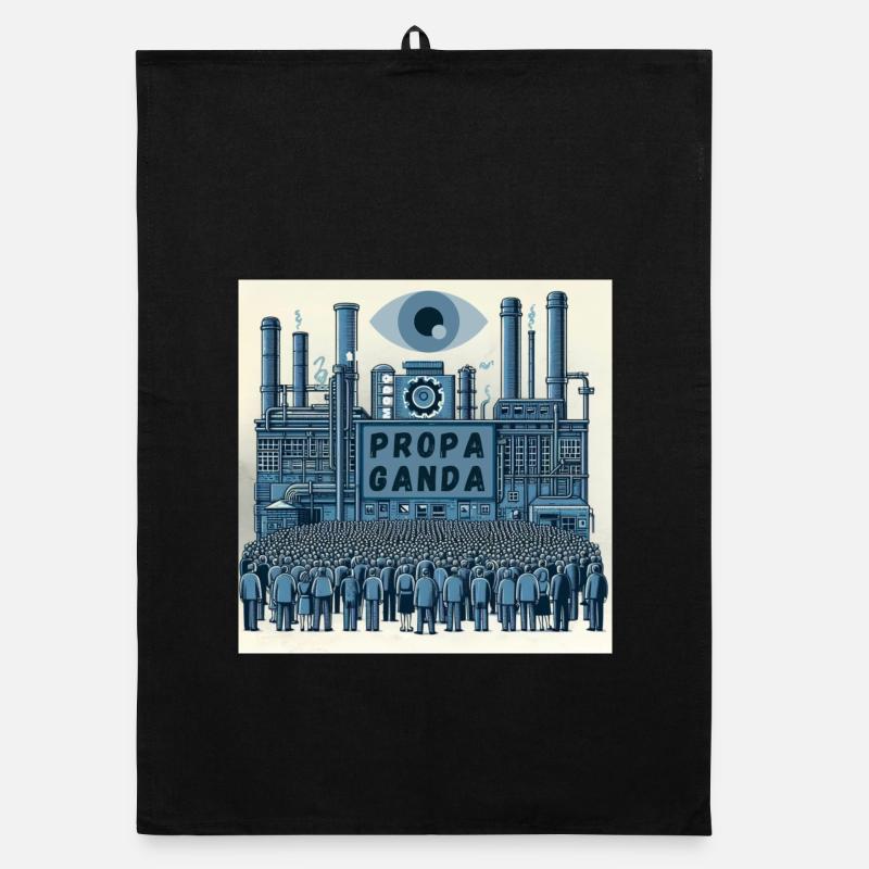 Propaganda - Organic Geschirrtuch - Schwarz