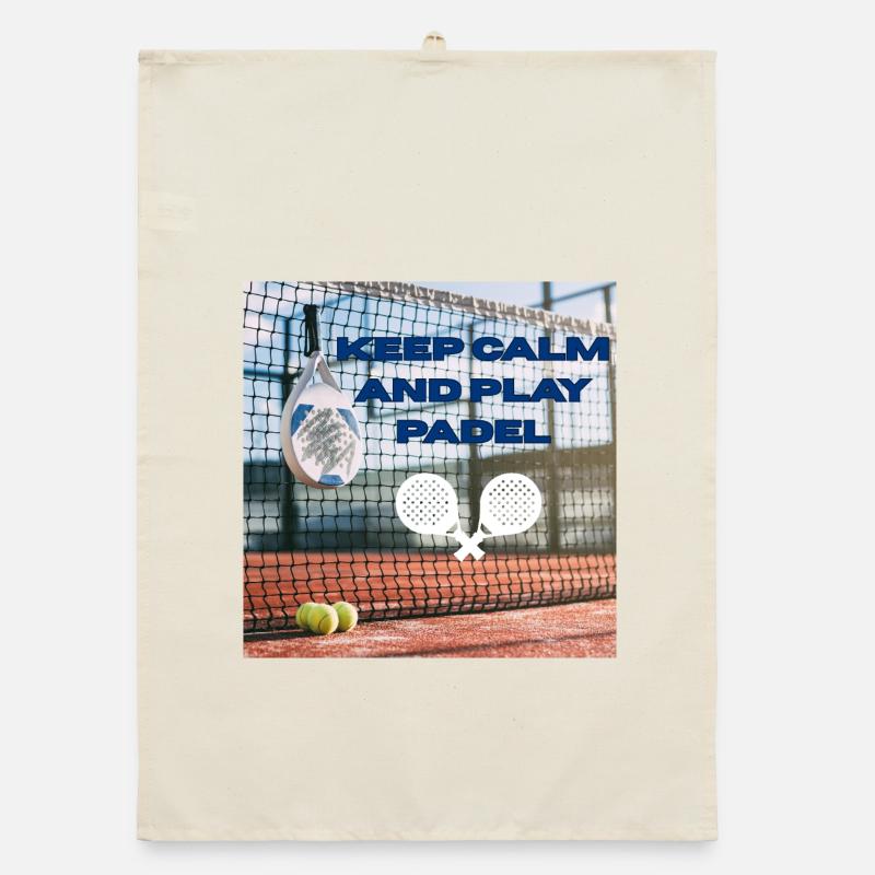 Keep calm and play padel Organic dish towel