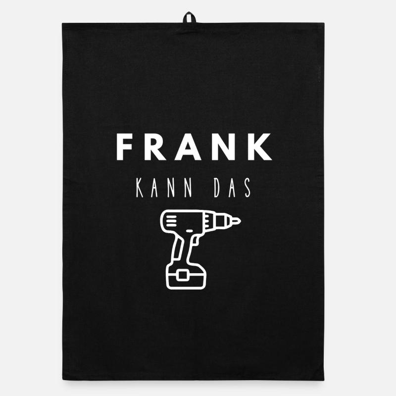 Frank Name Handwerker Werkzeug Akkuschrauber Organic Geschirrtuch