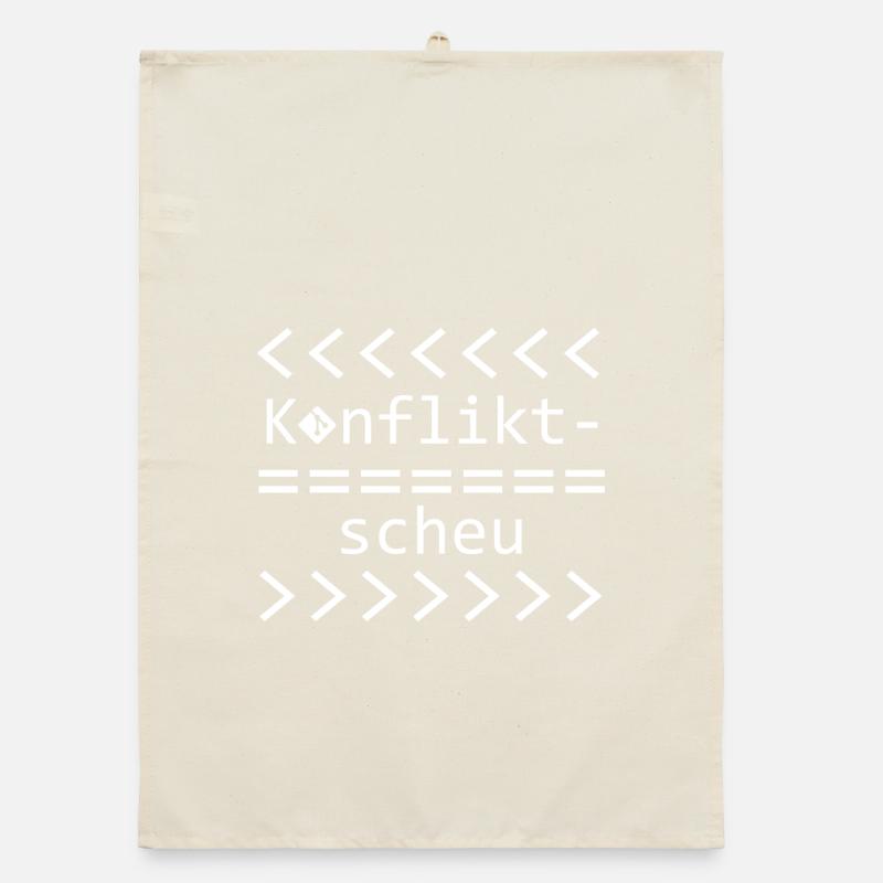 Conflict Aversion Git Nerd Shirt Organic dish towel