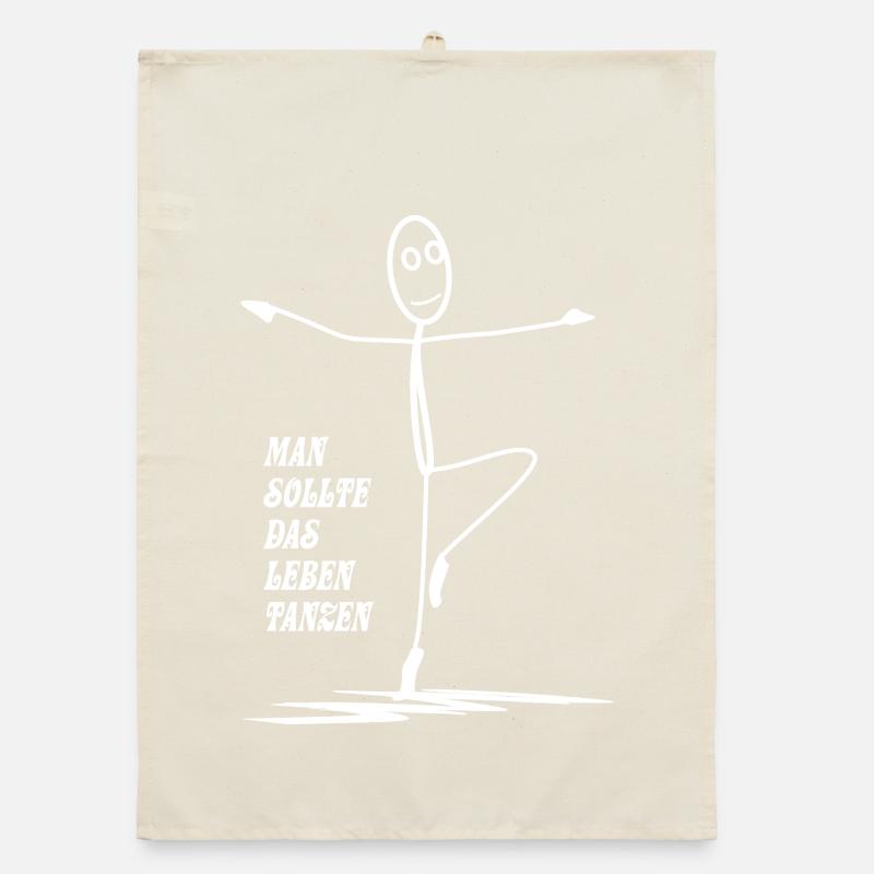 Man sollte das Leben tanzen Organic Geschirrtuch