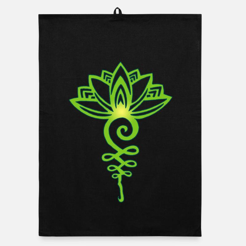 lotus vert éternel Torchon bio