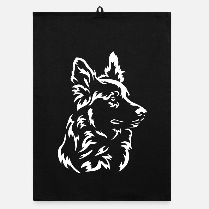 Harzer Fuchs Kopf "Black Edition" Organic Geschirrtuch