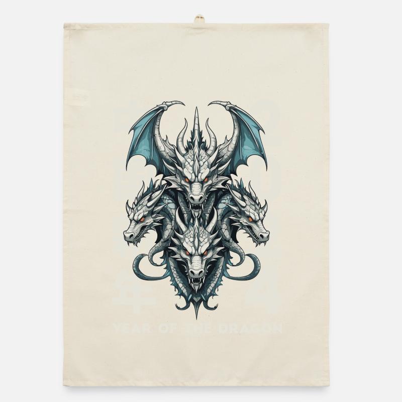 Dragons chinois Torchon bio