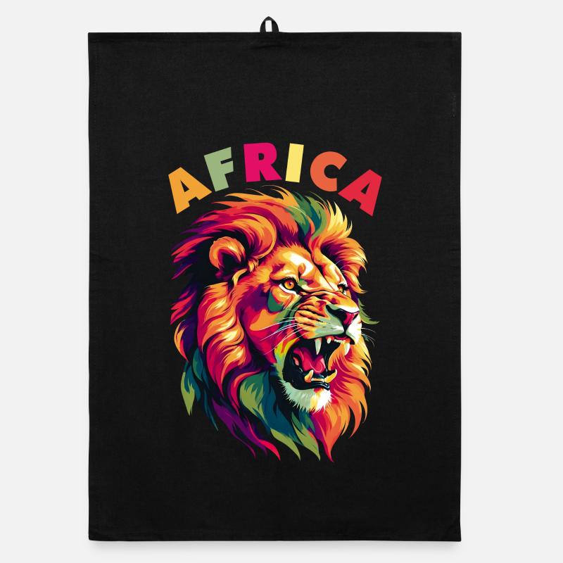 Afrikanischer Löwe Organic Geschirrtuch