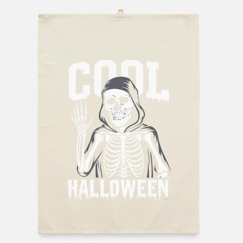 Cool Halloween Skeleton Organic dish towel