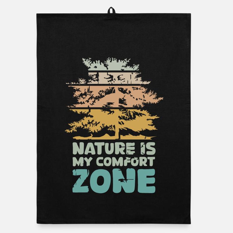 retro forest comfort zone tree vintage icon logo Organic dish towel