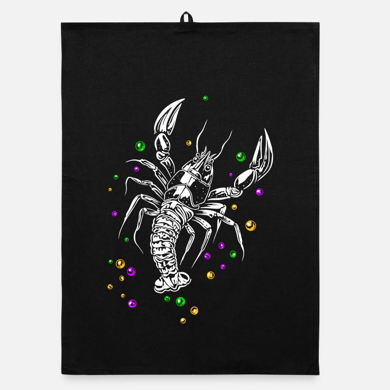 Homard de Mardi Gras homard avec perles Torchon bio