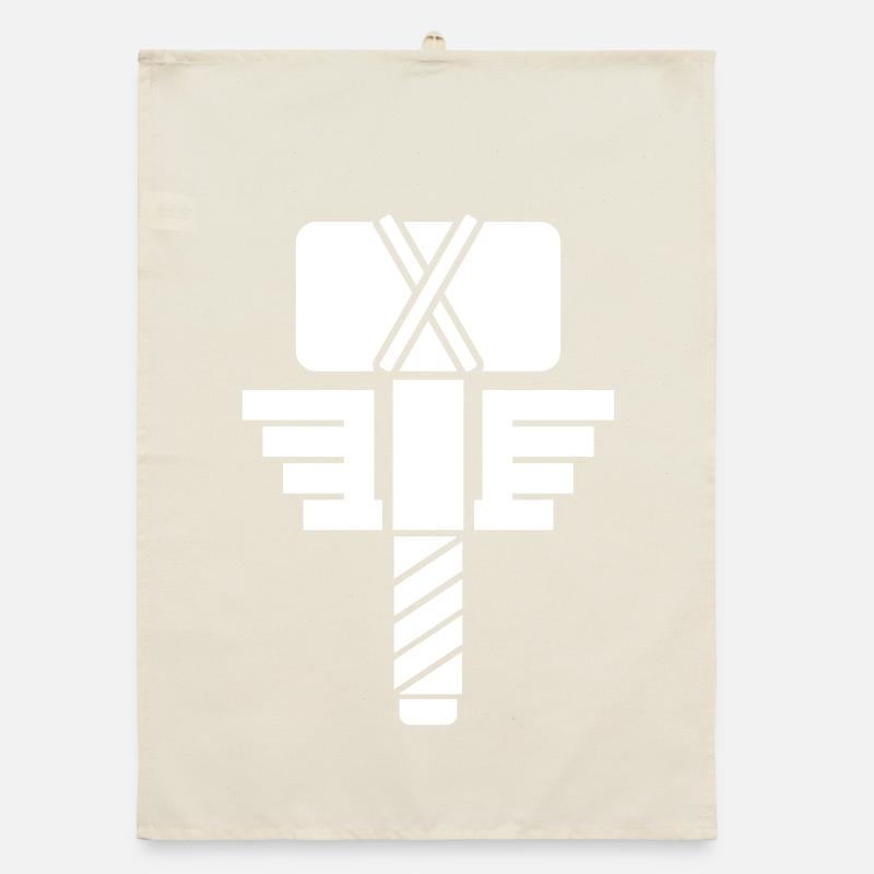 Thor Hammer – Wikinger Mjölnir Comic Superheld Organic Geschirrtuch