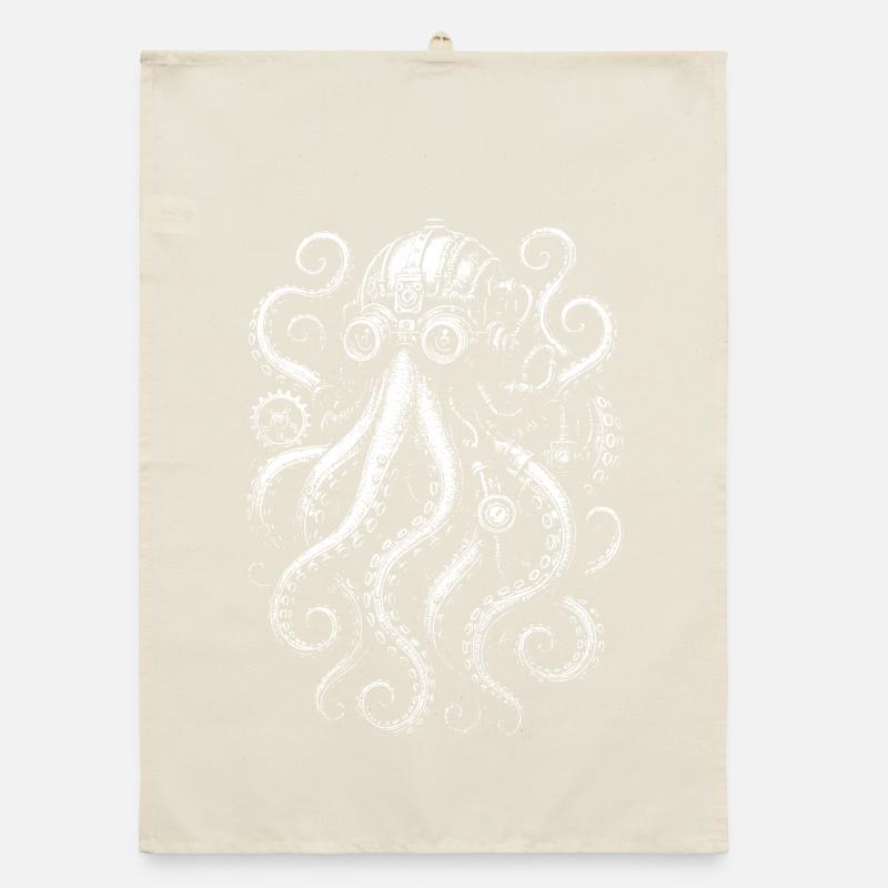 Design Steampunk Octopus Torchon bio