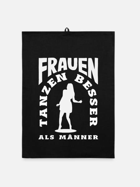Tanzen - Organic Geschirrtuch - Schwarz - Vorne