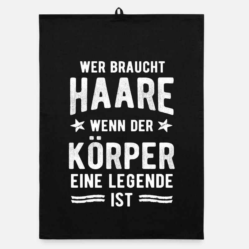 Geiler Typ mit Glatze Glatzkopf Bodybuilder Organic Geschirrtuch