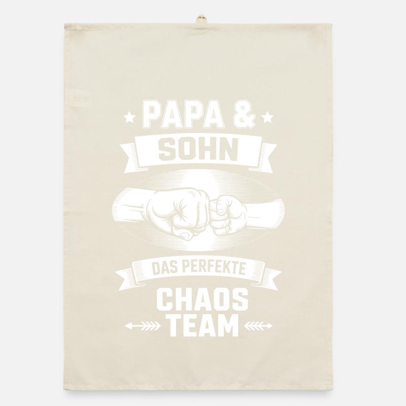 Dad & Son Chaos Team Organic dish towel