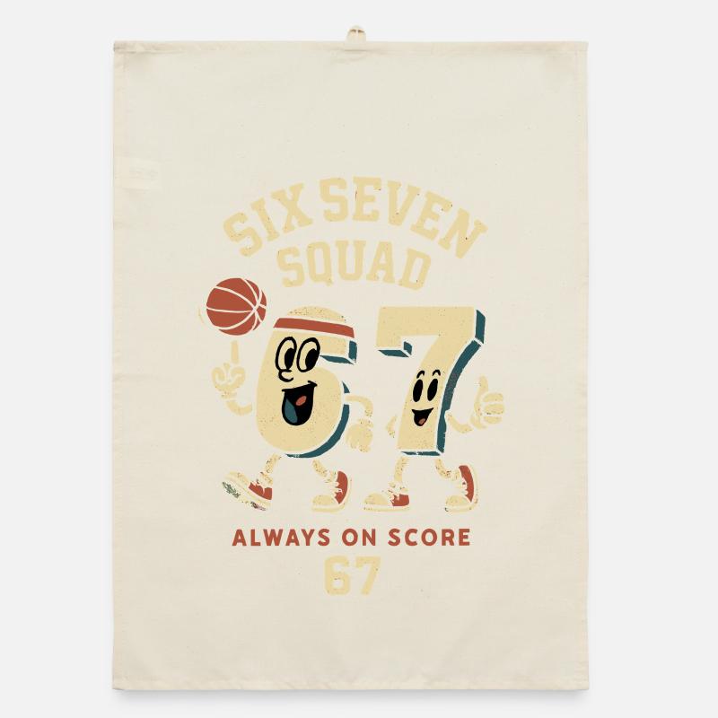 6 7 Six Sept Points d’Aura Aura Basket Enfants Torchon bio