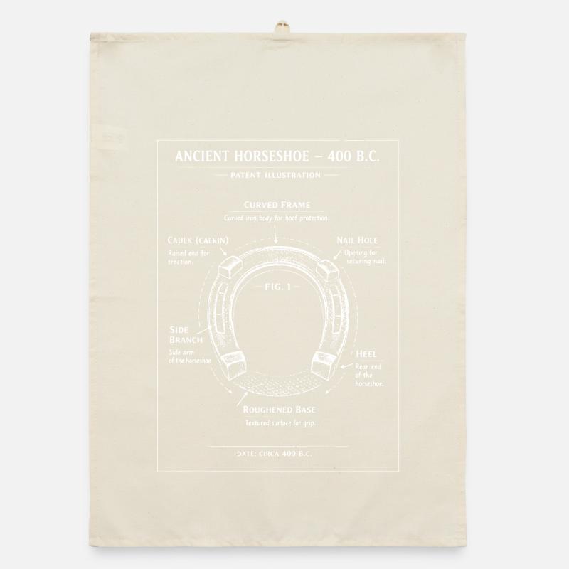 Altes Hufeisendiagramm Organic Geschirrtuch