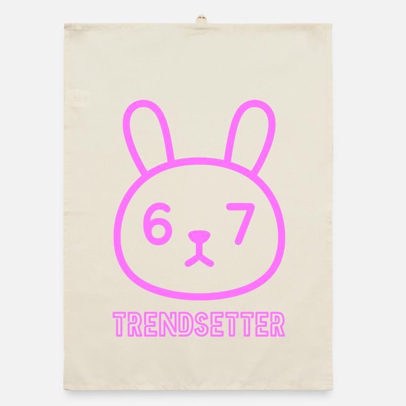 Neon Bunny 67: Trendsetter Organic Geschirrtuch