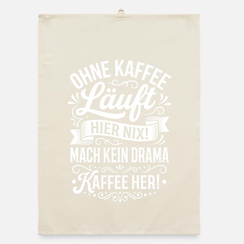 Ohne Kaffee läuft hier nix! Organic Geschirrtuch