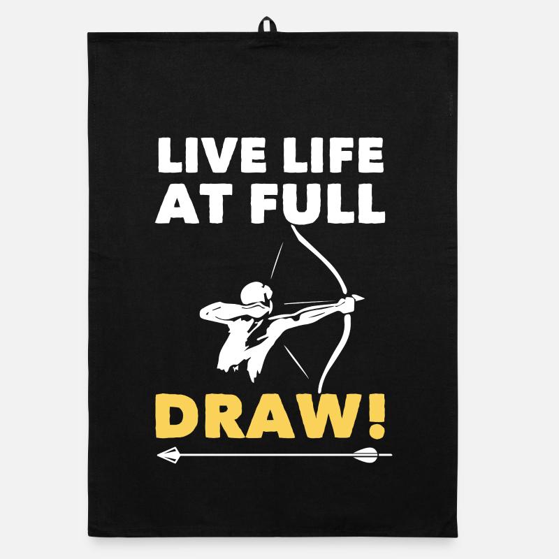Archery Live Life At Full Draw Organic dish towel