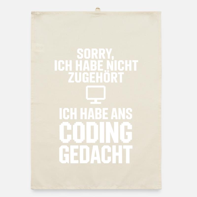 Sorry Coding Head Organic dish towel