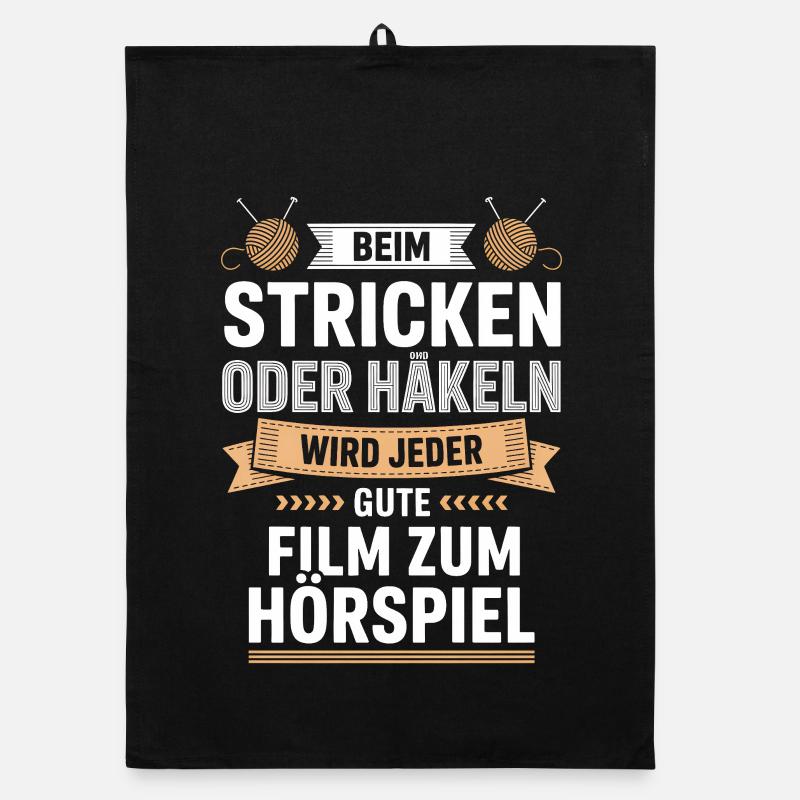 Beim Stricken Oder Häkeln: Hörspiel-Genuss Organic Geschirrtuch