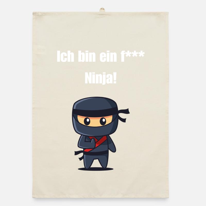 Ich bin ein f*** Ninja! Organic Geschirrtuch