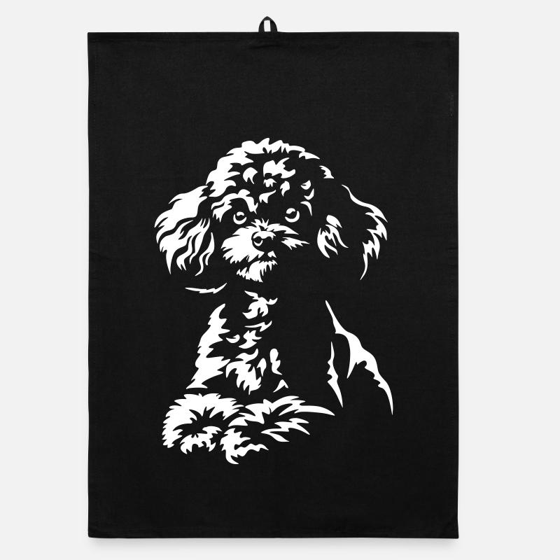 Poodle "Black Edition" Organic dish towel
