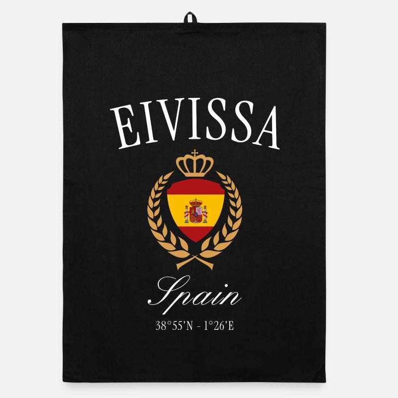 Ibiza-Stadt (Eivissa) Spanien – Reise Souvenir Organic Geschirrtuch