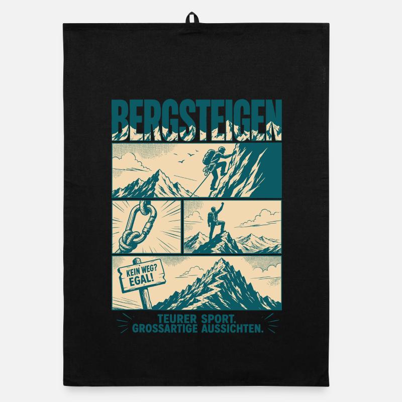 Bergsteigen Motivation Kein Weg Egal Organic Geschirrtuch