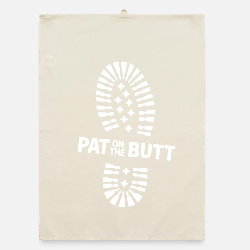 Empreinte de botte tape sur les fesses Torchon bio