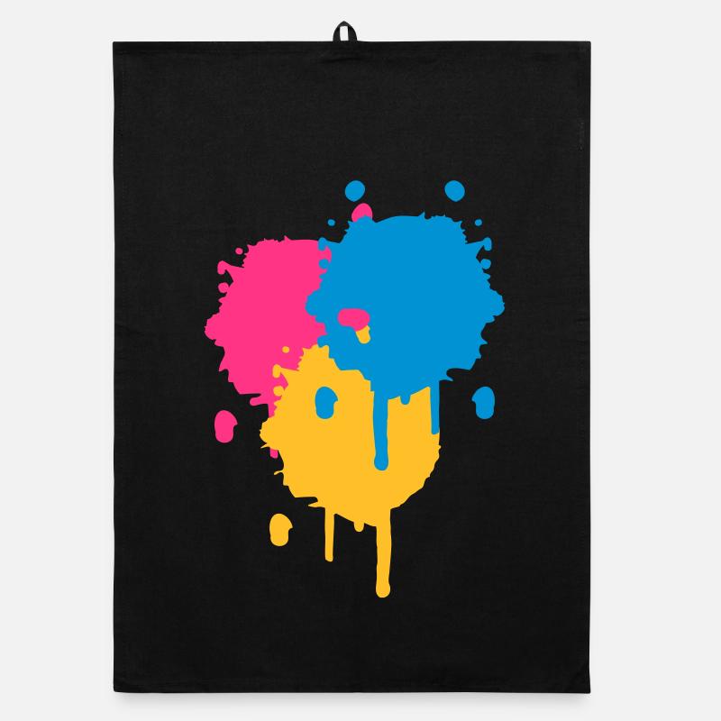 Trois points lumineux de couleur dans le style Torchon bio