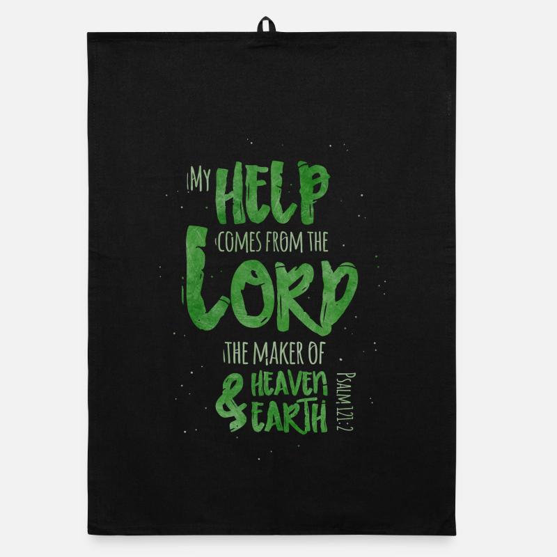 My Help Comes From The Lord Organic Geschirrtuch