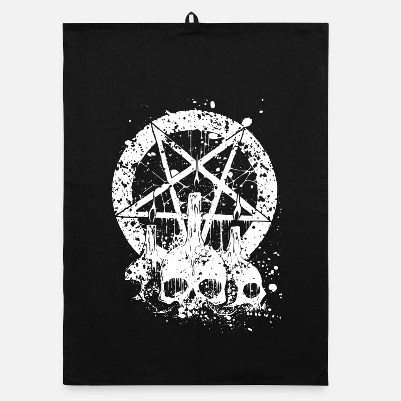 Gothic Skull Organic Geschirrtuch