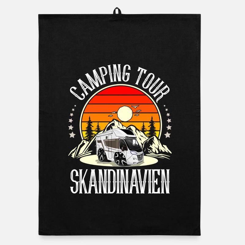 Camping Tour Skandinavien Campen Camper Organic Geschirrtuch