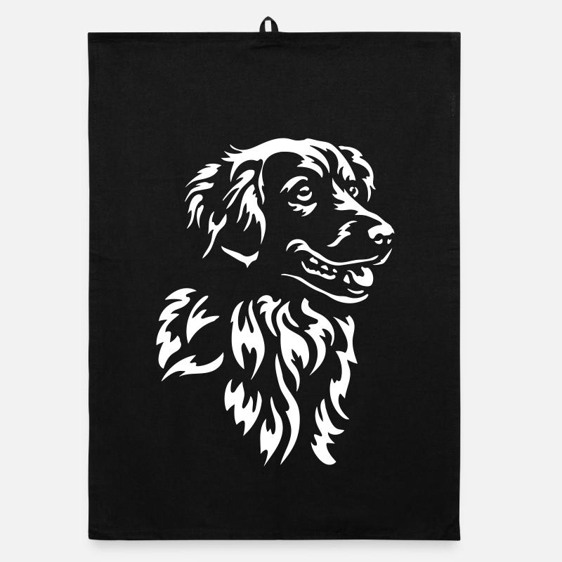 Duck Tolling Retriever Kopf "Black Edition" Organic Geschirrtuch