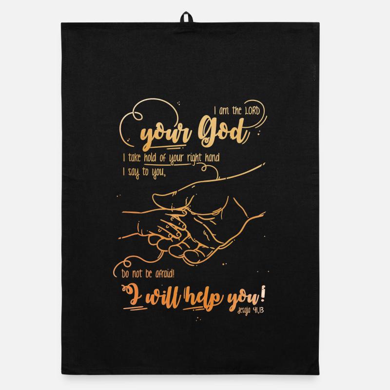 Jesaja Bibelvers Ich helfe dir Organic Geschirrtuch