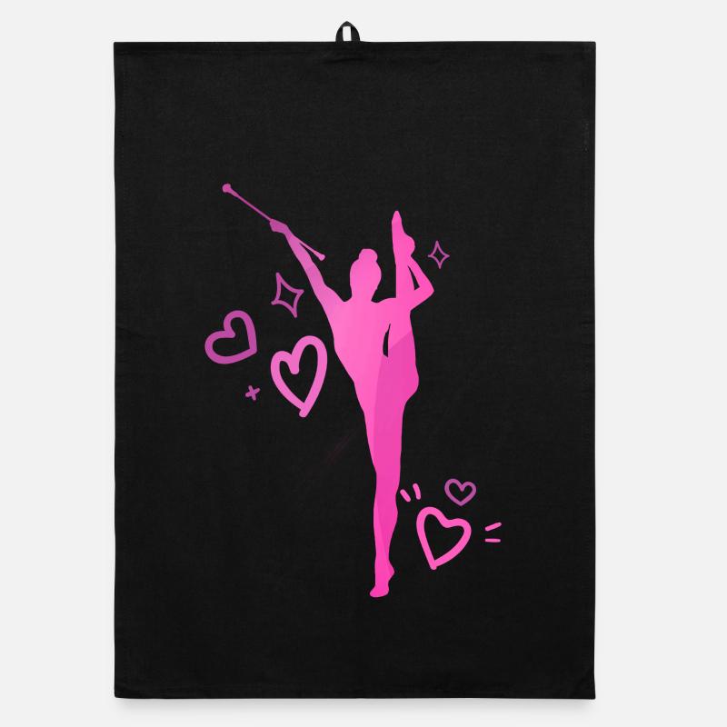Twirleuse pink hearts Organic dish towel