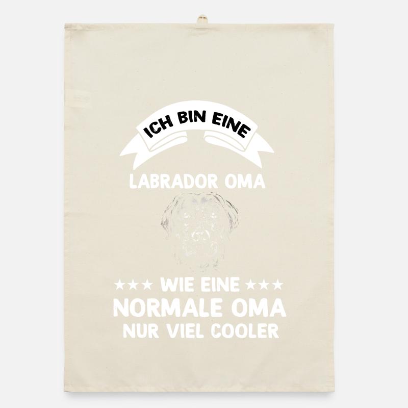 Ich bin eine Labrador Oma Organic Geschirrtuch