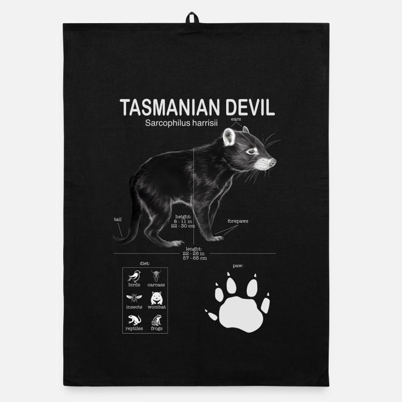 Tasmanian Devil Organic Geschirrtuch