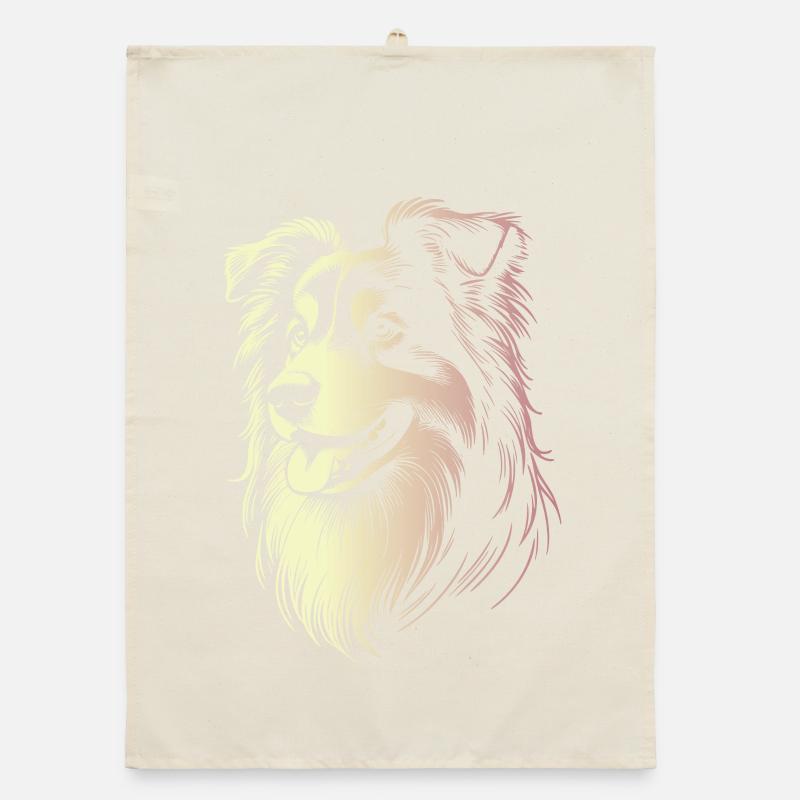 Australian Shepherd Eigenschaften 2 Farbverlauf Organic Geschirrtuch