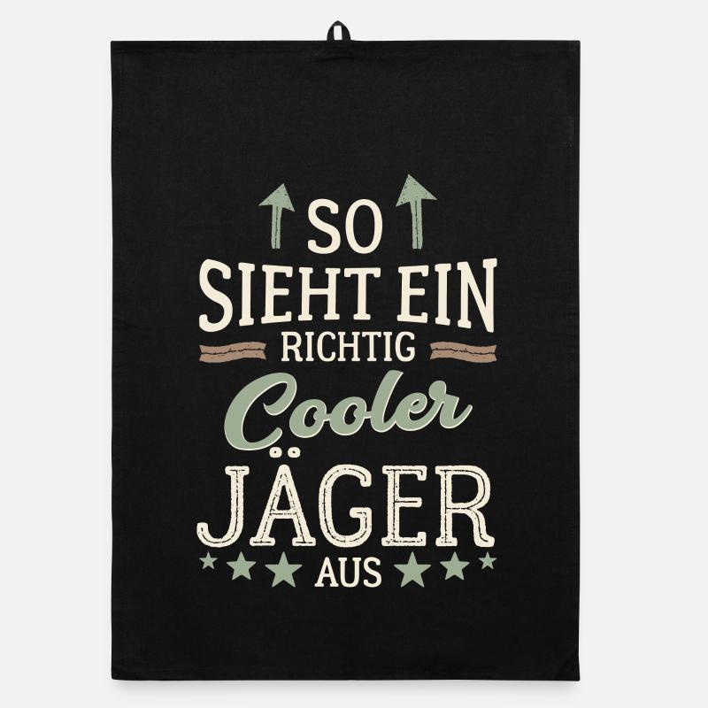 So sieht ein richtig cooler Jäger aus Jagd Organic Geschirrtuch