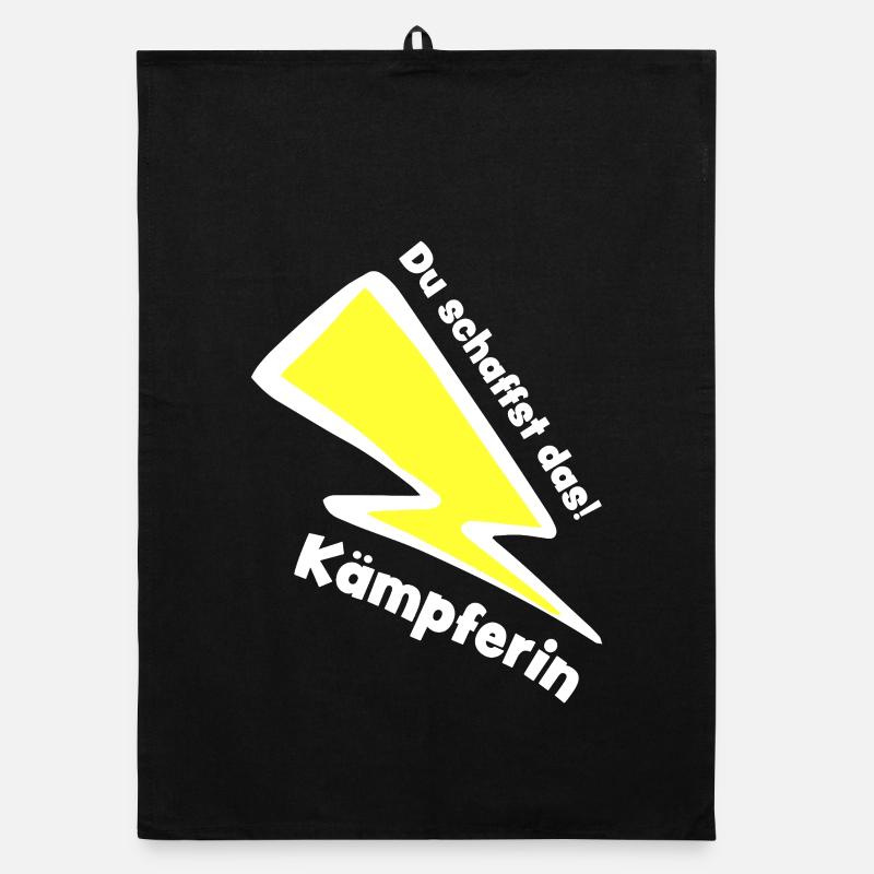 Du schaffst das! Kämpferin - Glücksbringer Mädchen Organic Geschirrtuch